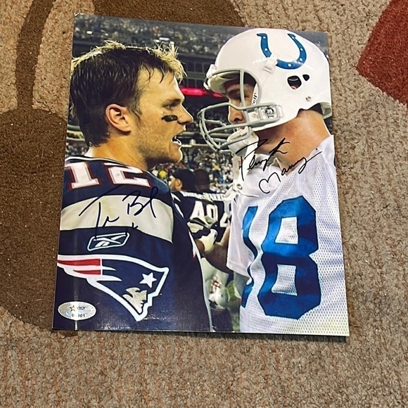 NFL Other - Tom Brady Peyton Manning autographed 8 x 10 photo